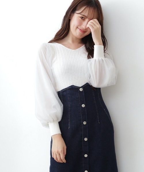 「JILL by JILL STUART」 長袖ニット FREE ホワイト レディース_画像3