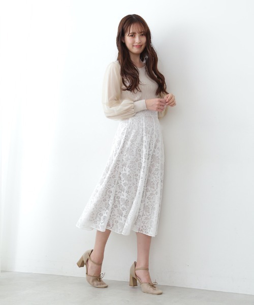 「JILL by JILL STUART」 長袖ニット FREE ホワイト レディース_画像4