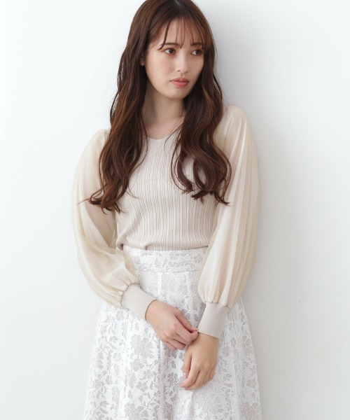 「JILL by JILL STUART」 長袖ニット FREE ホワイト レディース_画像6