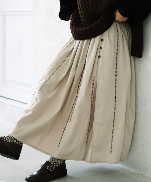 soulberry（ソウルベリー） スカート 手しごと刺繍スカート : ZOZOTOWN
