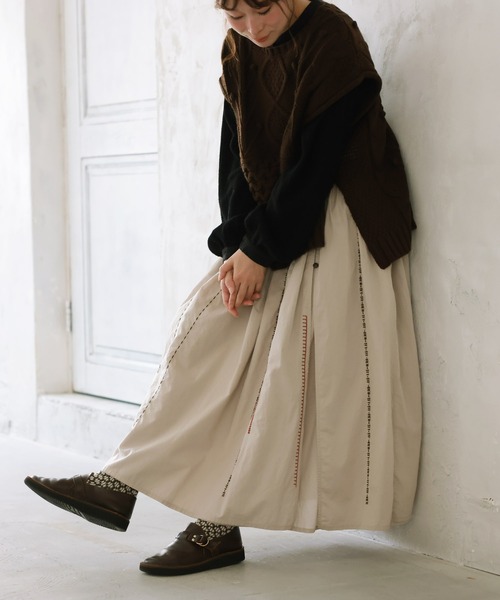 soulberry（ソウルベリー） スカート 手しごと刺繍スカート : ZOZOTOWN