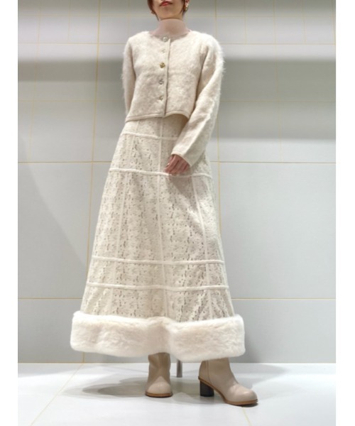 「FURFUR」 フレアスカート FREE ブルー レディース_画像2