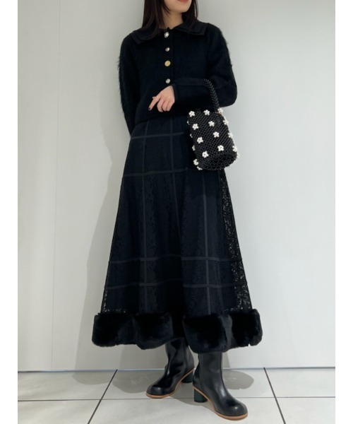 「FURFUR」 フレアスカート FREE ブルー レディース_画像3