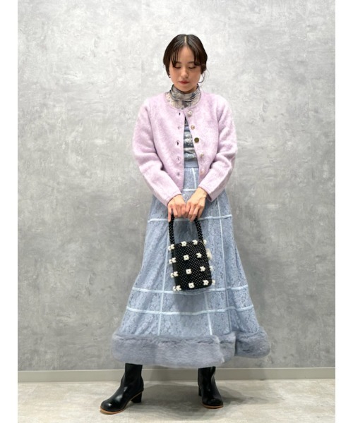 「FURFUR」 フレアスカート FREE ブルー レディース_画像4