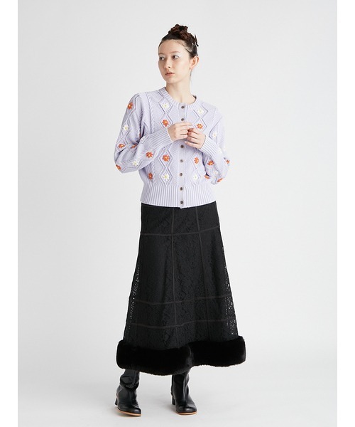 「FURFUR」 フレアスカート FREE ブルー レディース_画像6