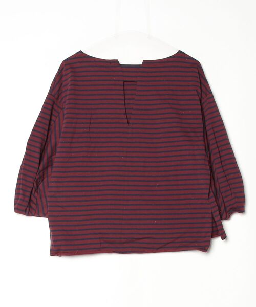 「TICCA」 ボーダー柄7分袖カットソー FREE レッド レディース_画像2