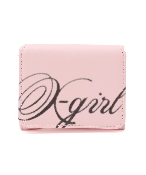 X-girl（エックスガール） ミニ 財布 SPRAY SCRIPT LOGO MINI WALLET