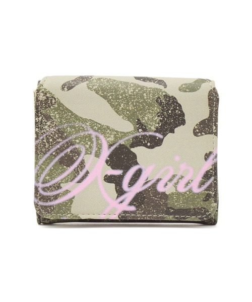 X-girl（エックスガール） ミニ 財布 SPRAY SCRIPT LOGO MINI WALLET