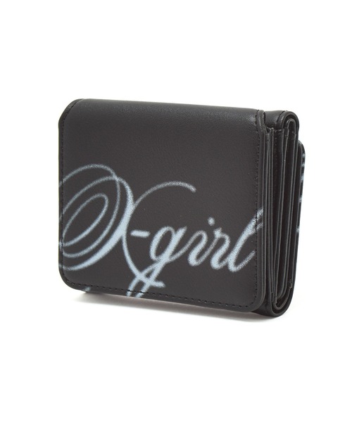X-girl（エックスガール） ミニ 財布 SPRAY SCRIPT LOGO MINI WALLET