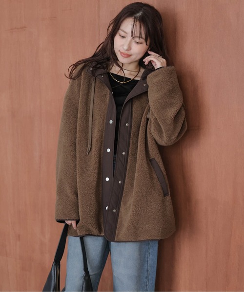 La-gemme（ラジェム） ブルゾン アウター フードボアコート レディース