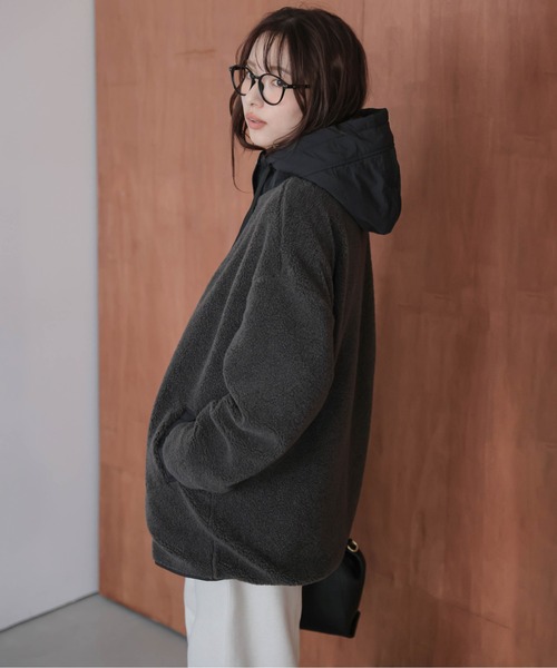 La-gemme（ラジェム） ブルゾン アウター フードボアコート レディース