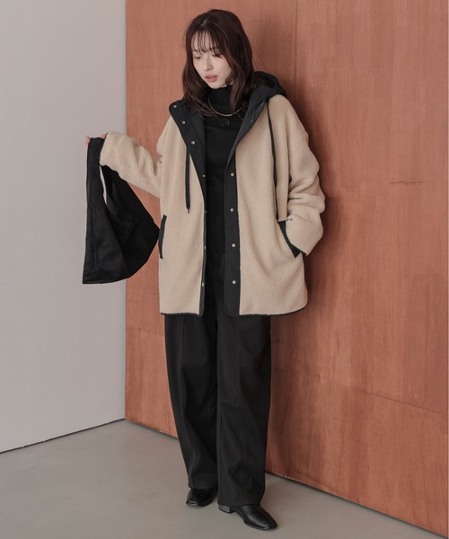 La-gemme（ラジェム） ブルゾン アウター フードボアコート レディース