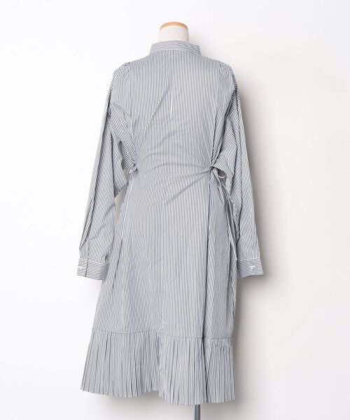 「rosy monster」 ストライプ柄長袖ワンピース FREE グレー レディース_画像2