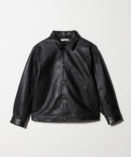 BEAUTY & YOUTH ブラックレザージャケット BEAUTY＆YOUTH UNITED ARROWS コート ジャケット セミベジタブル