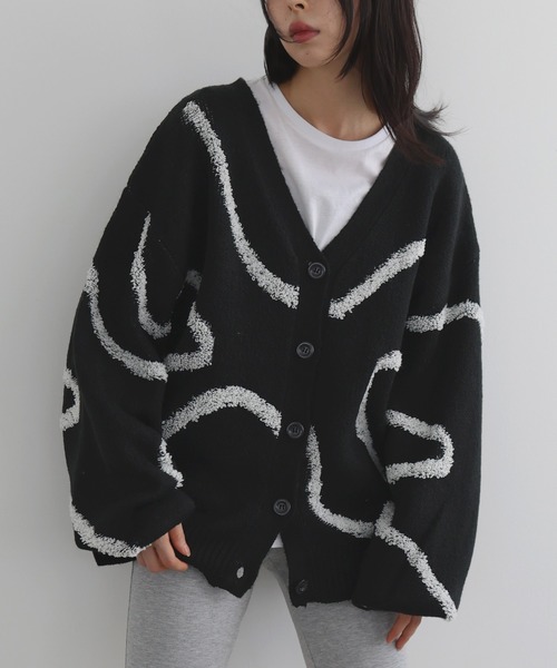 「LIAN」 ニットカーディガン FREE アイボリー レディース_画像2