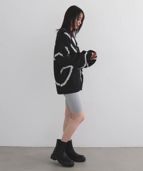 「LIAN」 ニットカーディガン FREE アイボリー レディース_画像8