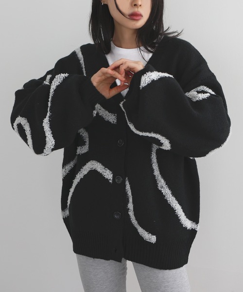 「LIAN」 ニットカーディガン FREE アイボリー レディース_画像9