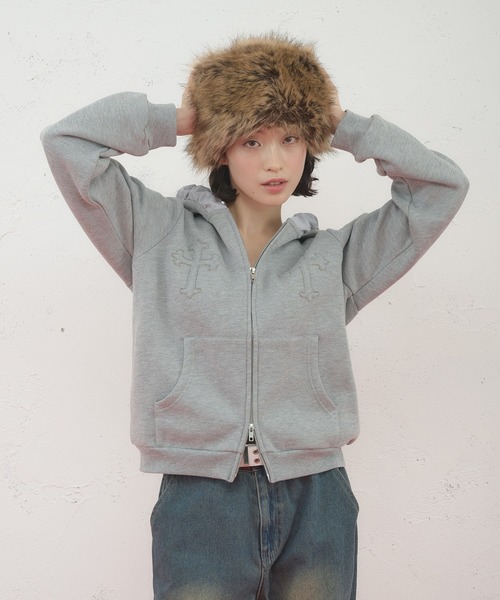 FCMM パーカー 「日本限定」FRILL CROSS HOODIE / フリルクロス