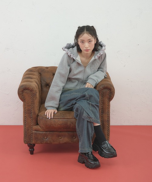 FCMM パーカー 「日本限定」FRILL CROSS HOODIE / フリルクロス