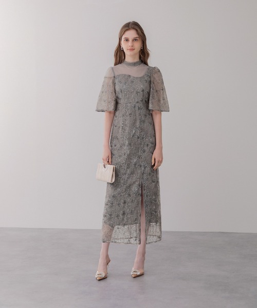 Leja 半袖ワンピース Leja（レジャ） 半袖ワンピース SMALL グレー レディース : ZOZOTOWN