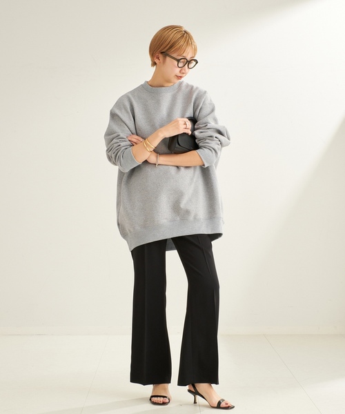 「Plage」 スウェットカットソー FREE チャコールグレー レディース_画像3