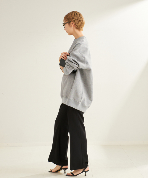 「Plage」 スウェットカットソー FREE チャコールグレー レディース_画像4