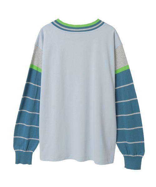 Karl Helmut tシャツ ボーダー袖使いレイヤード風カットソー