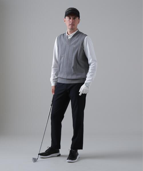 St ANDREWS セーター ニット 14G天竺×ケーブル Vネックニットベスト