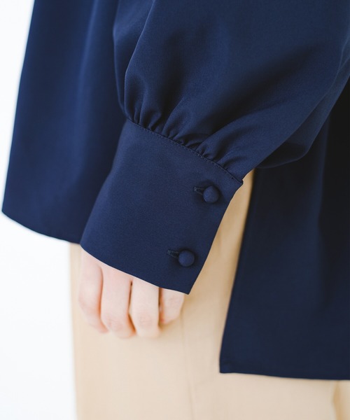 「haco!」 「KAKKO」長袖ブラウス 1 ネイビー レディース_画像3
