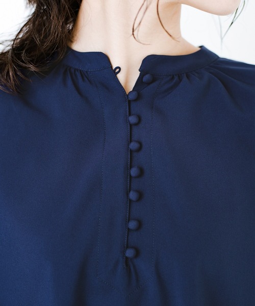 「haco!」 「KAKKO」長袖ブラウス 1 ネイビー レディース_画像4