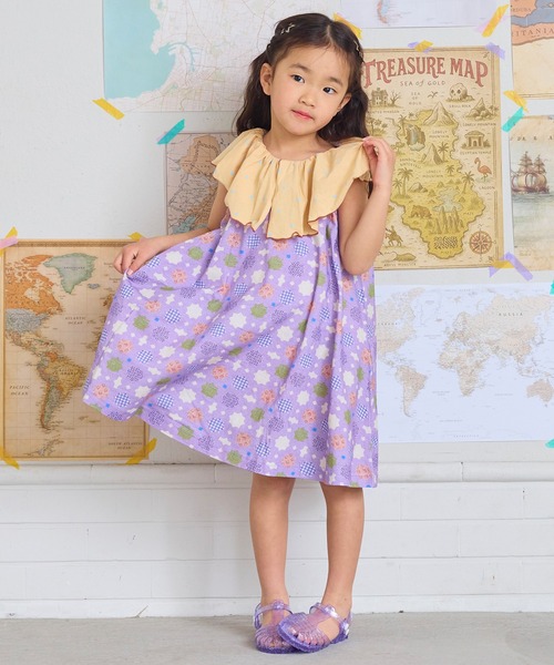 ★9キッズ★　ハンドメイド子供服　ワンピース MARKEY'S（マーキーズ） ワンピース フレアーカラーワンピース キッズ