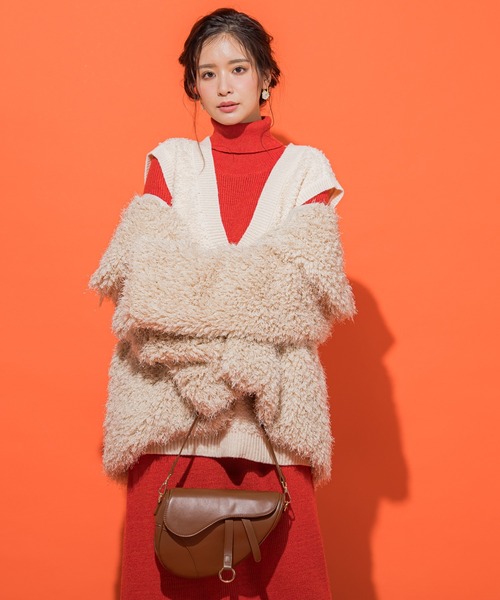 「VICKY」 ピーコート M ブラウン レディース_画像2