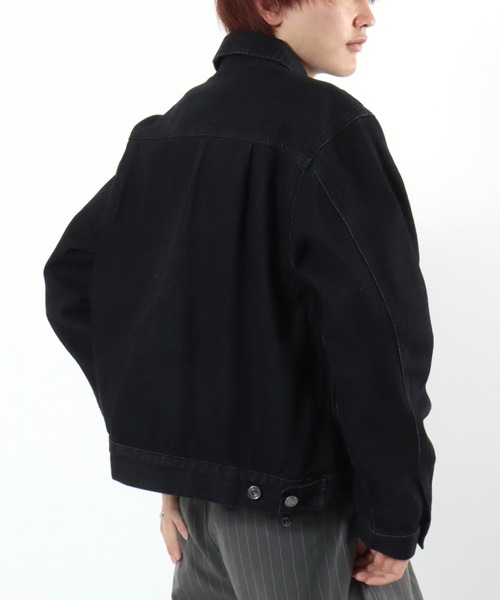 Gジャン+デニムジャケット  DENIM JACKET BLACK   2XL デニムジャケット gジャン セカンドモデル/ショート丈/Gジャン/ユニ
