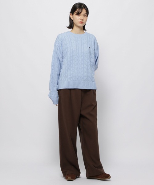 「POLO BCS」 長袖ニット LARGE アイボリー レディース_画像7
