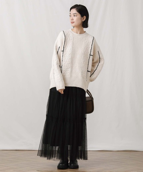 「Acuta」 長袖ニット FREE アイボリー レディース_画像6