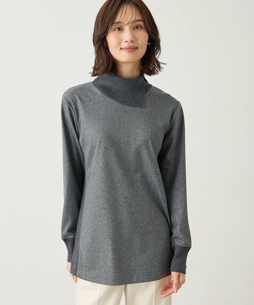 「A/C DESIGN BY ALPHA CUBIC」 長袖カットソー LL ブラック レディース_画像2