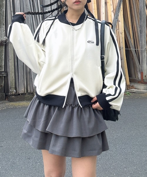 AS KNOW AS（アズノゥアズ） ジャージ クロップド丈 Wジップトラック