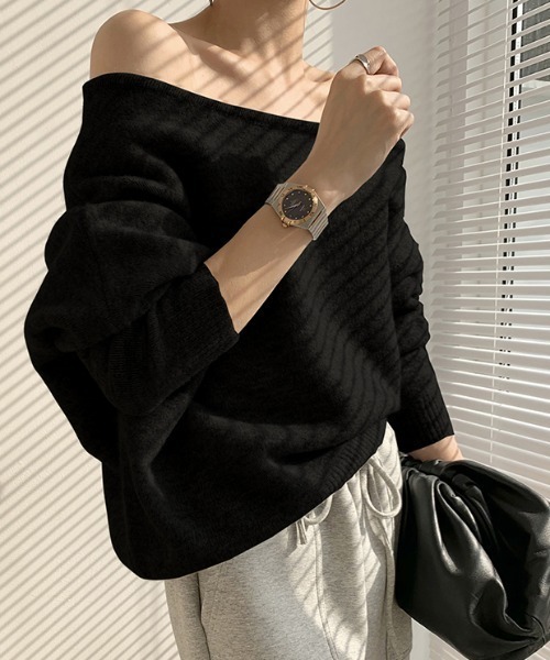 「N.s」 長袖ニット FREE グレー レディース_画像8