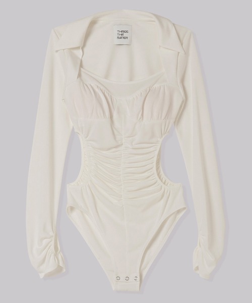 「THINGS THAT MATTER」 長袖カットソー FREE ホワイト レディース_画像2