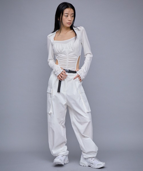 「THINGS THAT MATTER」 長袖カットソー FREE ホワイト レディース_画像4