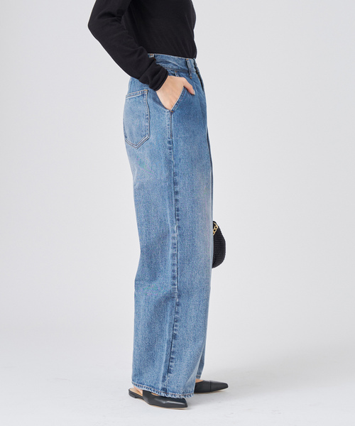 「IENA」 デニムパンツ 36 ブルー レディース_画像5