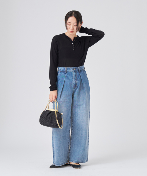 「IENA」 デニムパンツ 36 ブルー レディース_画像9