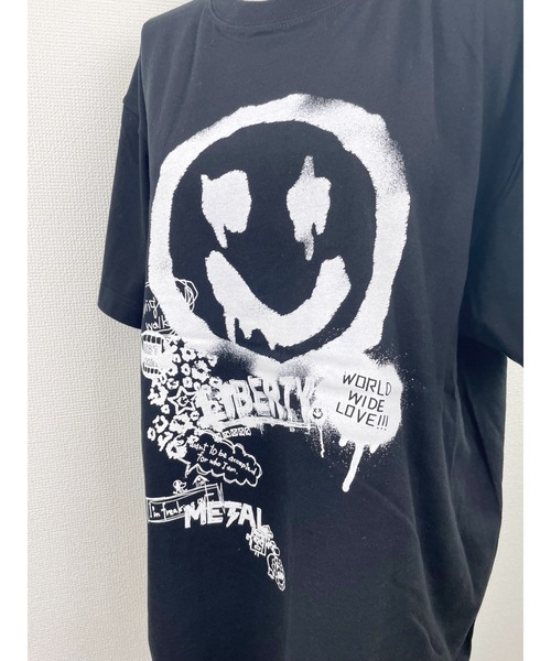 「WORLD WIDE LOVE!」 半袖Tシャツ 1 キャメル レディース_画像7