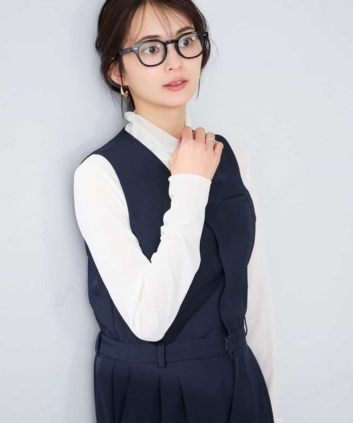 ワンピース 「洗える」Vネックコンビネゾンの画像
