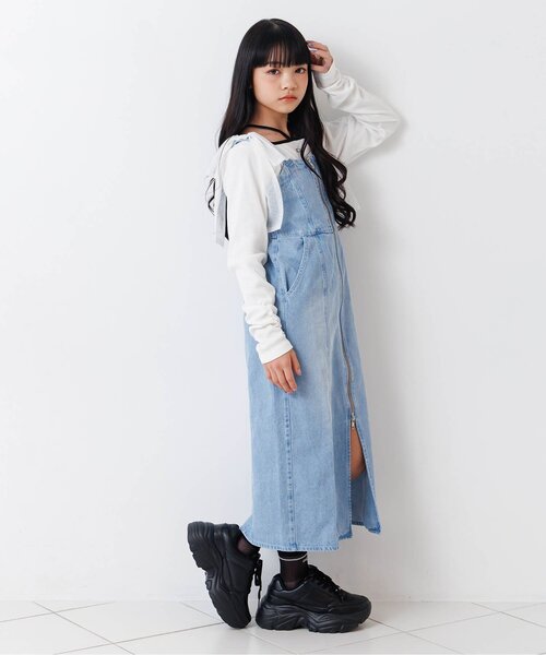 「algy」 「KIDS」キャミソールワンピース 160 サックスブルー キッズ_画像4