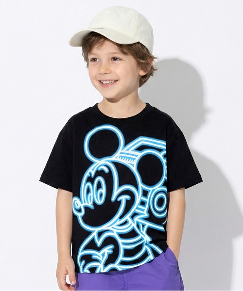 Disney（ディズニー） tシャツ 親子お揃い ネオン蓄光Tシャツ 1488K