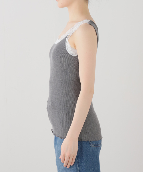 イエナ  ランダムテレコノースリーブ IENA（イエナ）の「ランダムテレコノースリーブ◇（Tシャツ/カットソー