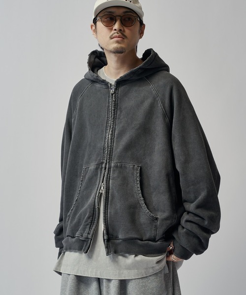 パーカー ピグメントZIPフーディー ITTI exclusive for Lui's メンズの画像