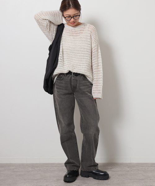 「501」 デニムパンツ 27 ブラック レディース_画像6