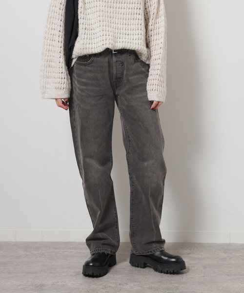 「501」 デニムパンツ 27 ブラック レディース_画像9